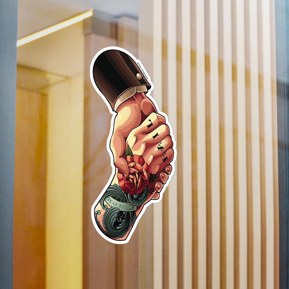 Thumbnail: Peace handshake SR Kiss-Cut Vinyl Decal sticker