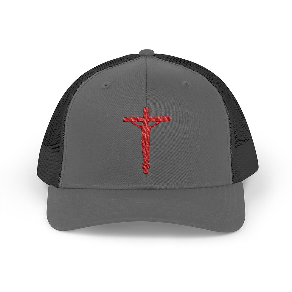Thumbnail: Jesus Crucifix, Snap Back, Catholic Christian Religious Trucker Cap Hat