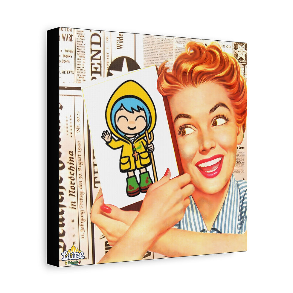 Thumbnail: Matte Canvas, Luce and Friends Vintage Ad, Wall Art