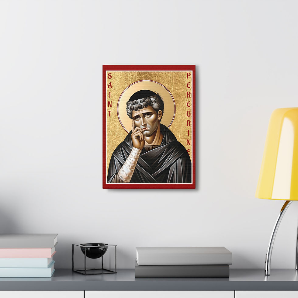 Thumbnail: Canvas SR Modern Icon Saint Peregrine with hanger, 5 sizes