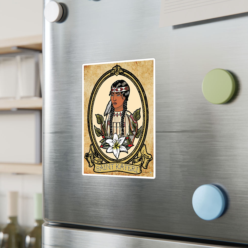 Thumbnail: Neo-Trad St Kateri SR Kiss-Cut Vinyl Decal sticker