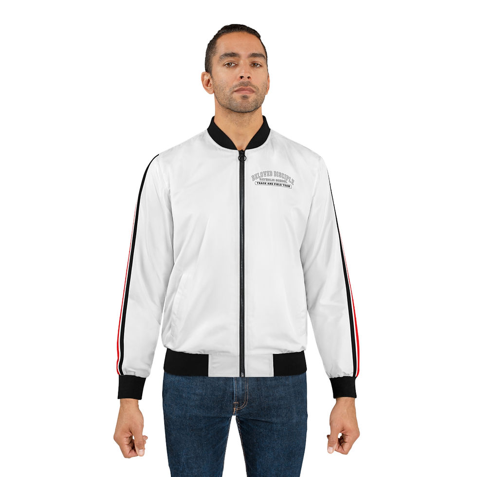 Thumbnail: Beloved Disciple Catholic School Track and Field Men's Christian Bomber Jacket