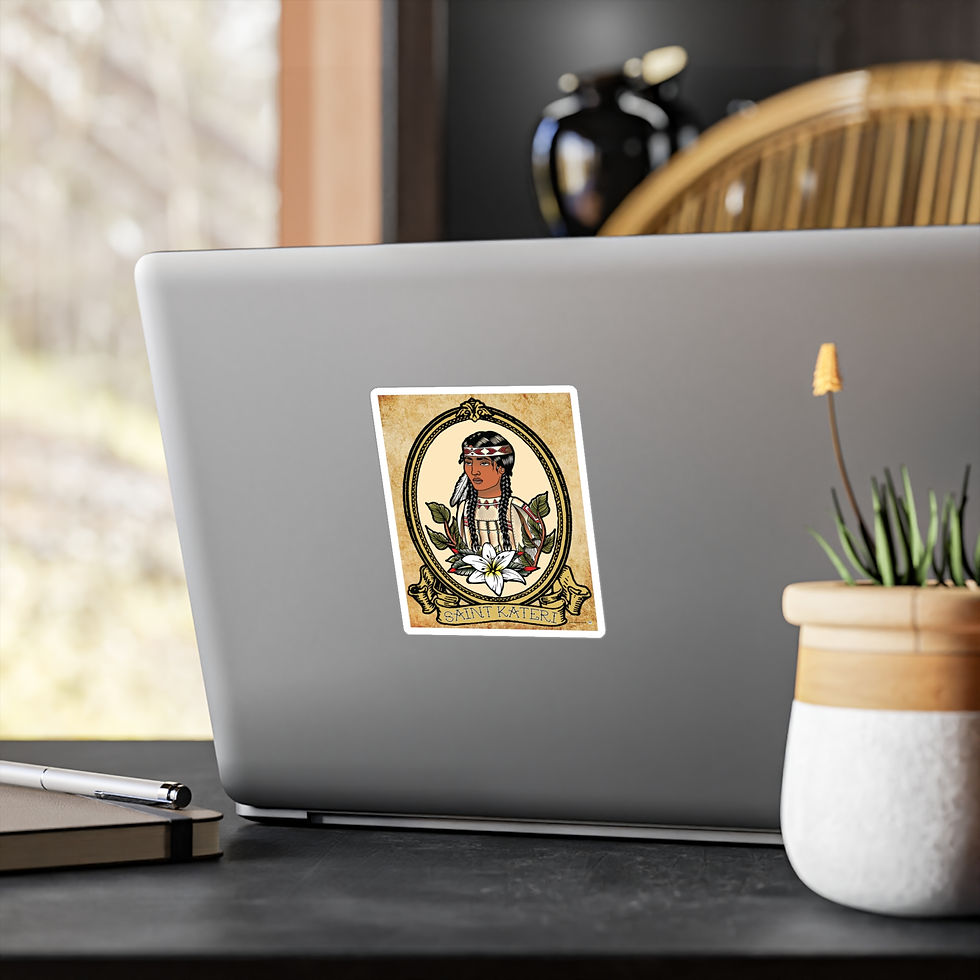 Thumbnail: Neo-Trad St Kateri SR Kiss-Cut Vinyl Decal sticker