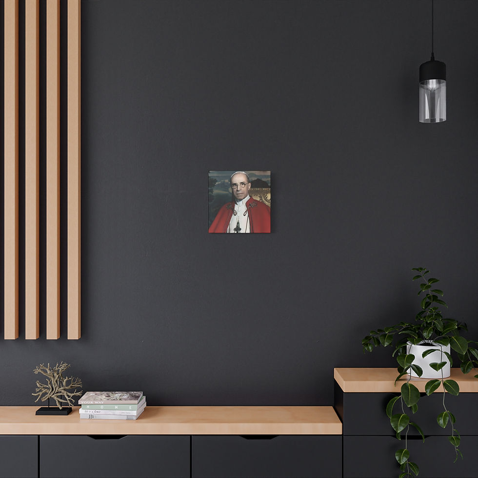 Thumbnail: Matte Canvas, Pope Pius XII Religious Wall Art Stretched, 1.25"