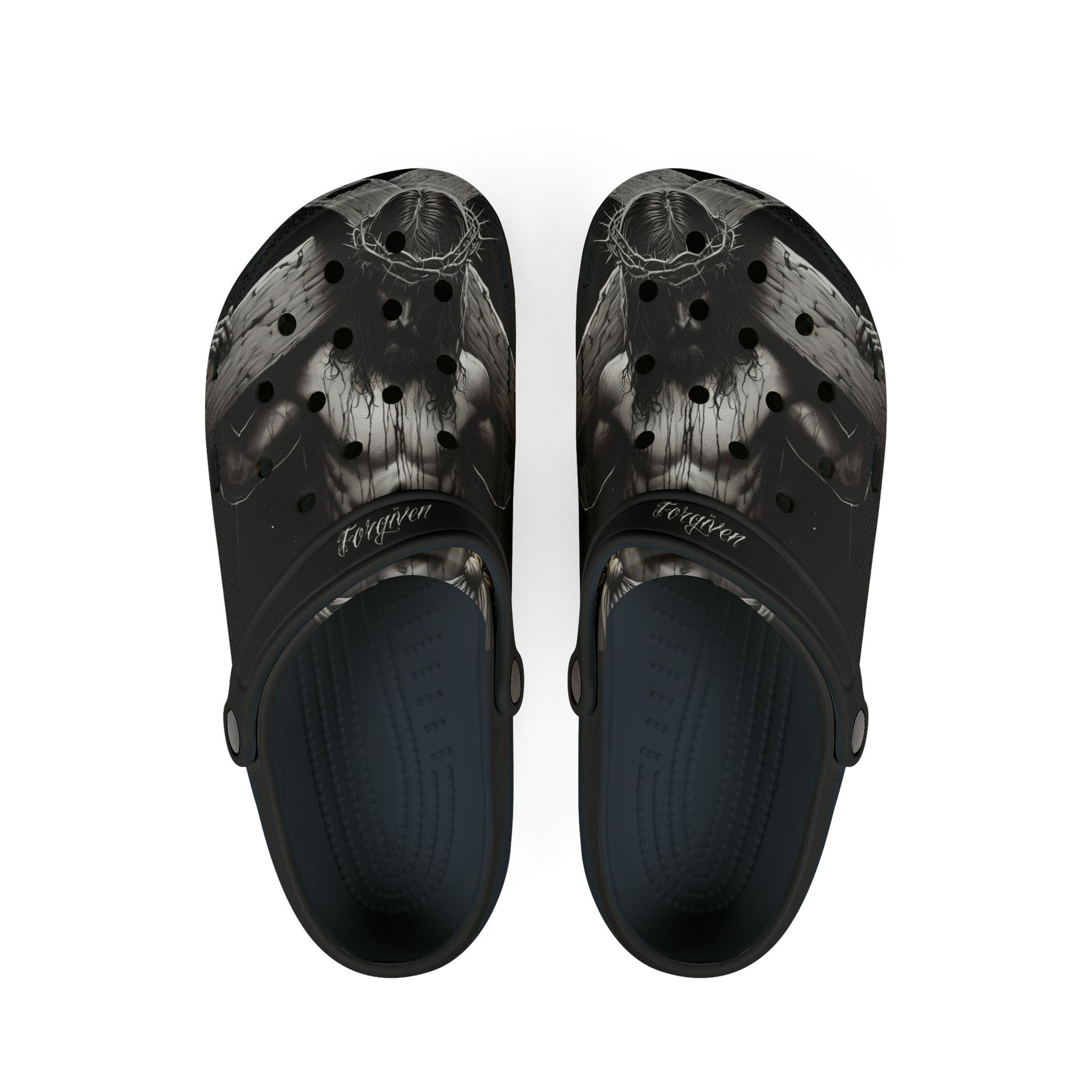 Jesus Carries the Cross, Catholic Christian Religious Church Foam Clogs