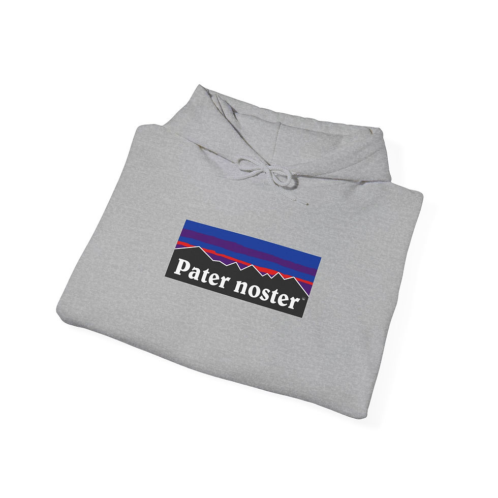 Thumbnail: Pater Noster Our Father in Latin SR Hooded Sweatshirt, Catholic Christian Hoodie