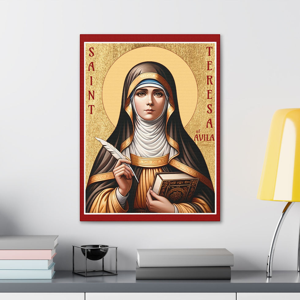 Thumbnail: Canvas SR Modern Icon, Saint Teresa of Avila Wraps, with hanger, 5 sizes