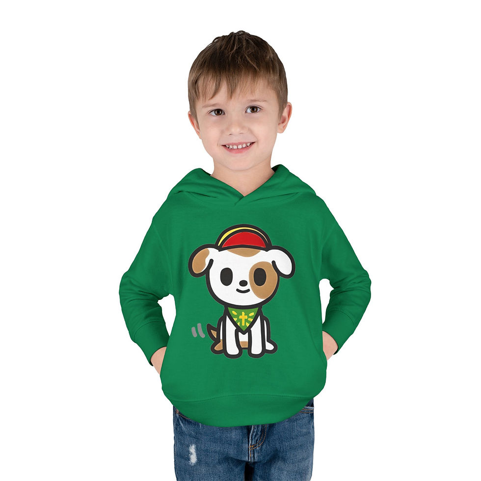 Thumbnail: Toddler Pullover Fleece, Santino, Dog Companion for Luce, Catholic Kid Hoodie