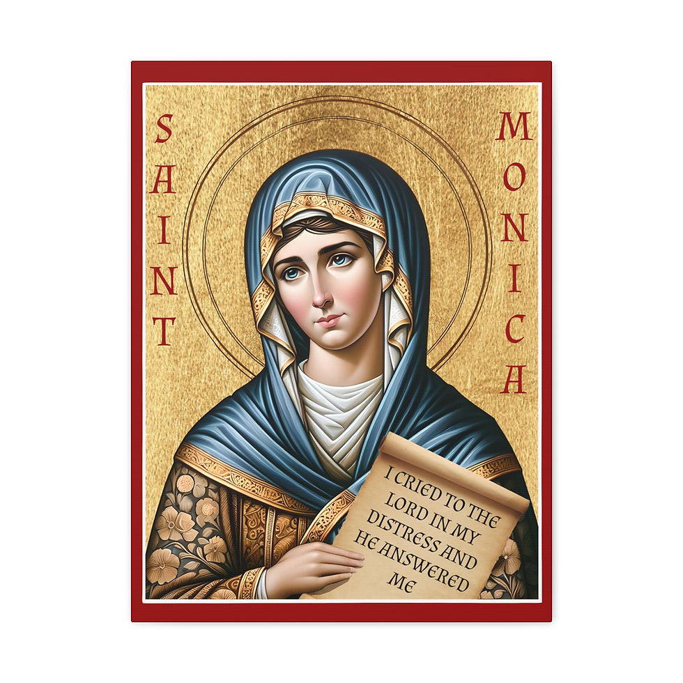 Thumbnail: Canvas SR Modern Icon, Saint Monica with hanger, 5 sizes