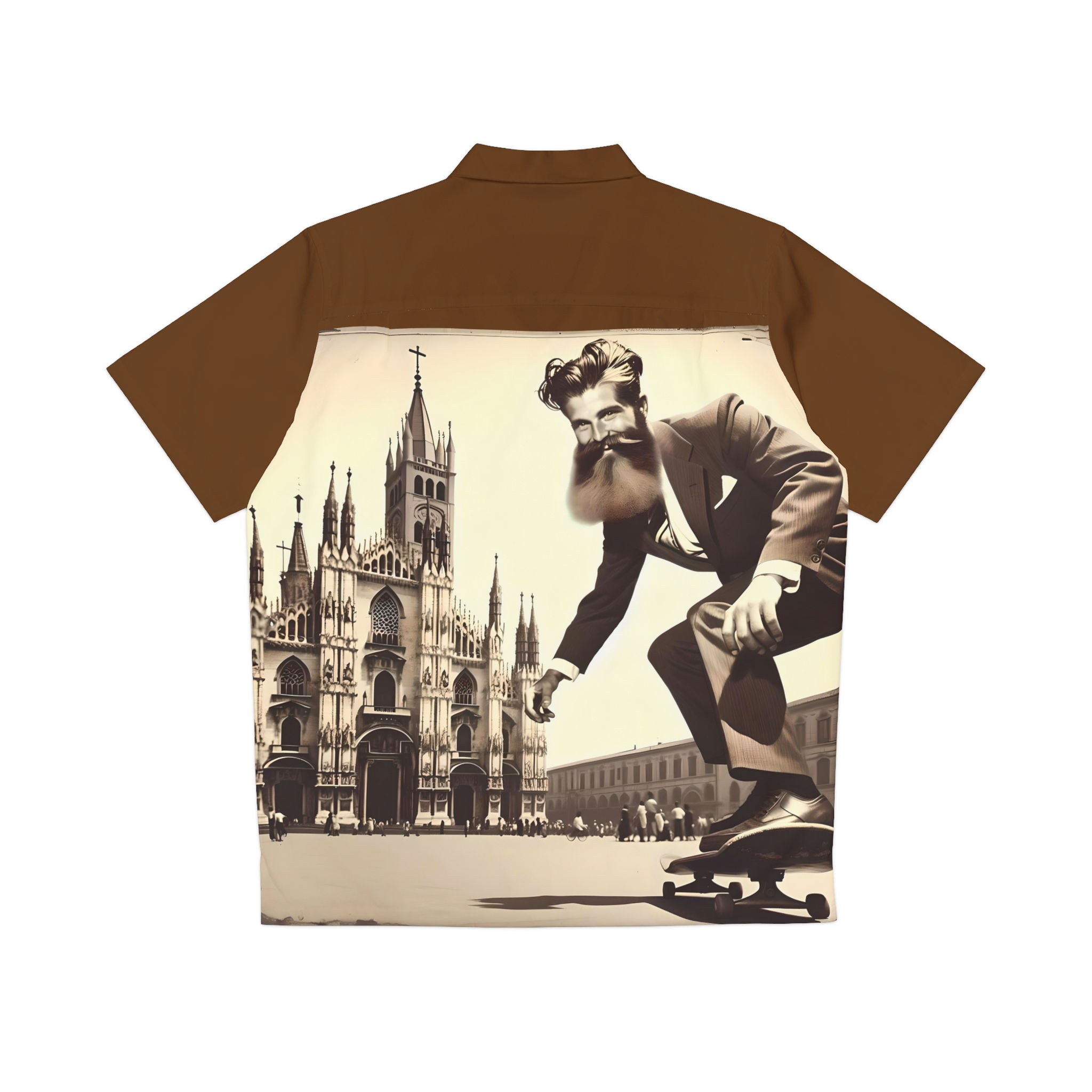 Sacrament Skate Co. Cathedral Photo Catholic Christian Skater Hawaiian Shirt