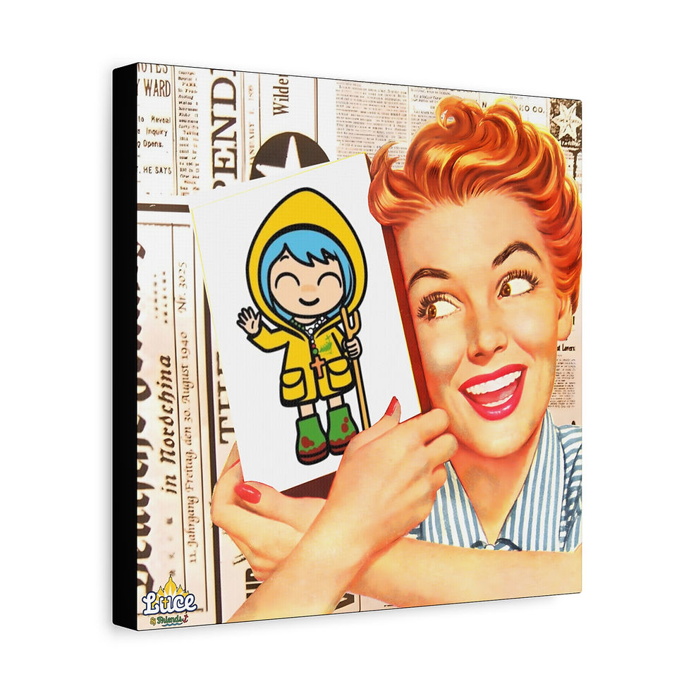 Thumbnail: Matte Canvas, Luce and Friends Vintage Ad, Wall Art