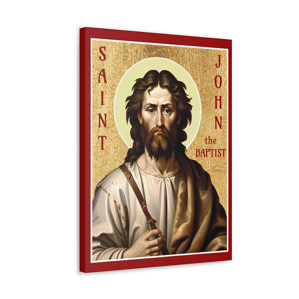 Thumbnail: Canvas SR Modern Icon, Saint John the Baptist Wrap, w/ hanger, 5 sizes
