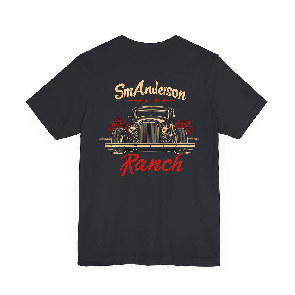 Thumbnail: Vintage Style SmAnderson Ranch Hotrod Graphic Tee, Retro Car Show Design
