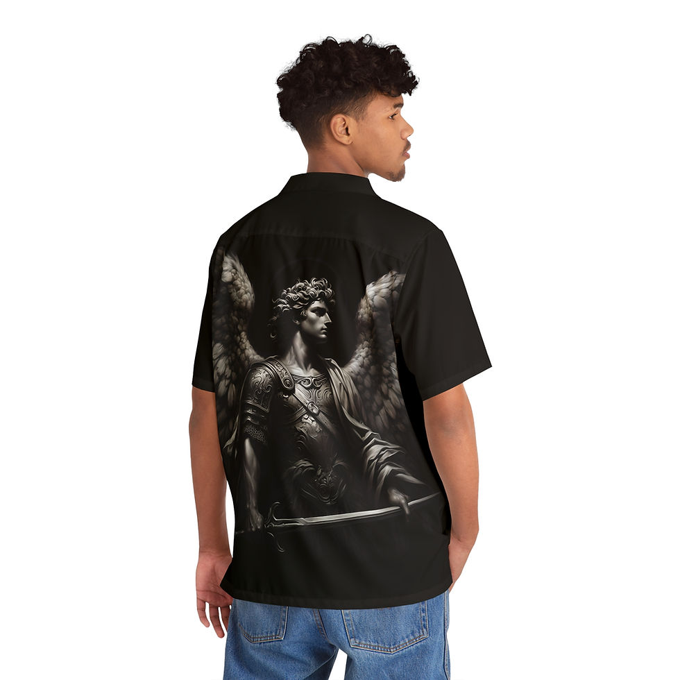 Thumbnail: Saint Michael Defend us in Battle Catholic Christian Religious Hawaiian Shirt