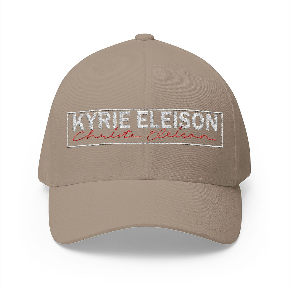 Thumbnail: Kyrie Eleison Christa Eleison, SR Embroidered Signature Flex fit Catholic Hat