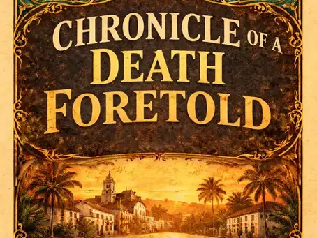 Chronicle of a Death Foretold by Gabriel García Márquez, book cover.