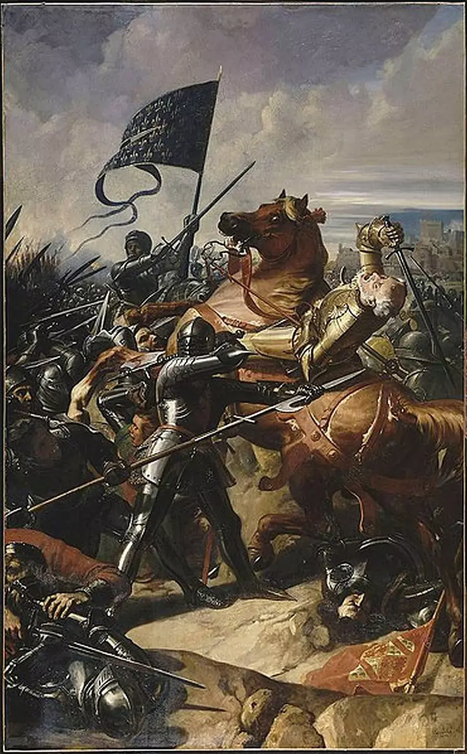 Death of Sir John Talbot at Castillion by Charles-Philippe Larivière in 1839