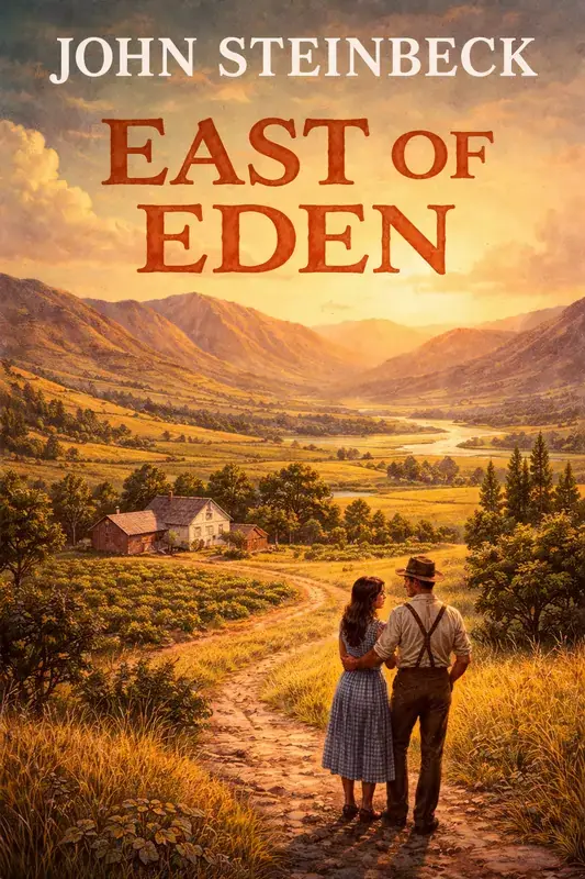 East of Eden by John Steinbeck, book cover.