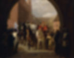 Teutonic Knight entering Malbork Castle by Carl Steffeck