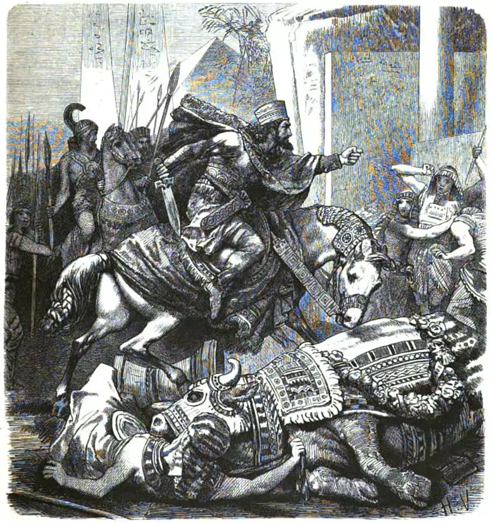 Cambyses II killing the Apis bull (H. Vogel)
