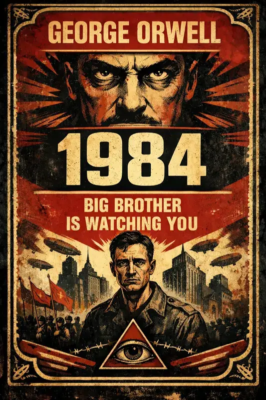 1984 by George Orwell, book cover.