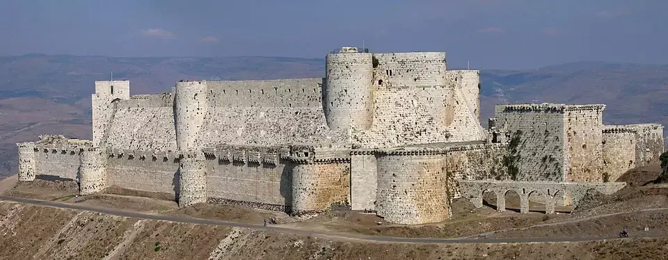 Krak des Chevaliers in Syria, built during the crusades for the Knights Hospitallers