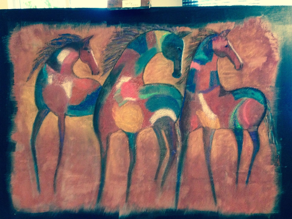 Abstract horse painting