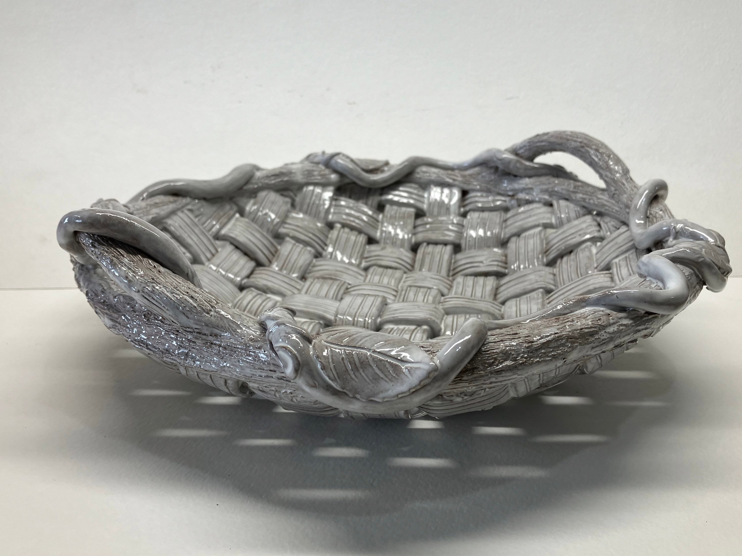 Large Celadon Ice Basket