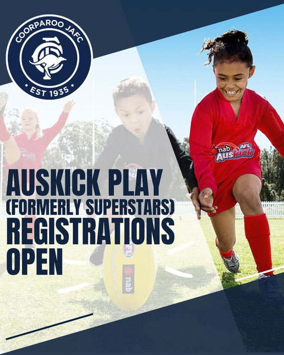 Auskick Play (formerly Superstars) Registrations Open