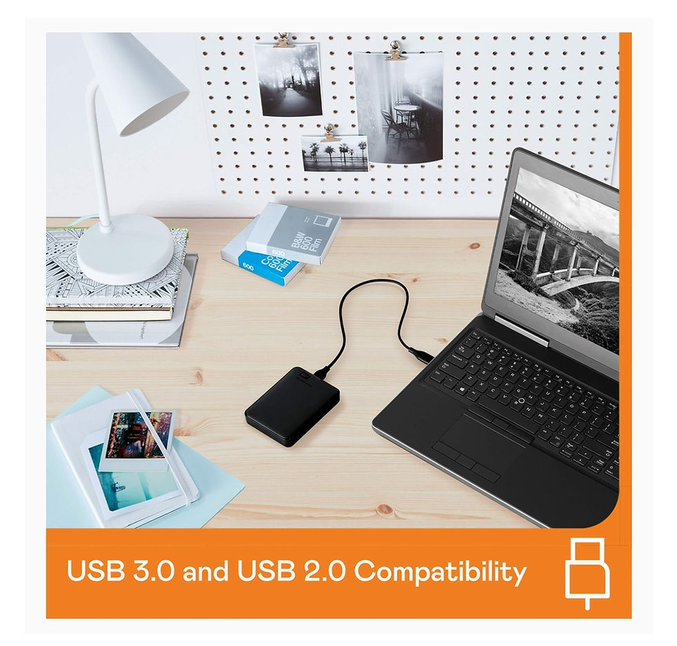Miniature : Disque dur externe portable WD 2 To Elements HDD, USB 3.0, compatible avec PC, M
