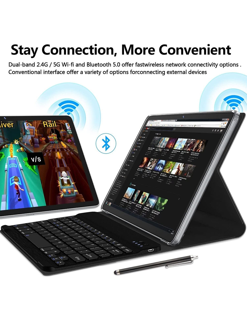 Miniature : Tablette Android 2023 2 en 1 à 4 Go + 128 stockage + 1 To Extensible de 10 pouce