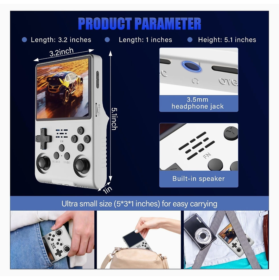 Miniature : Gameboy rétro écran IPS 3,5 pouces, 30000 jeux classiques, 3800 mAh