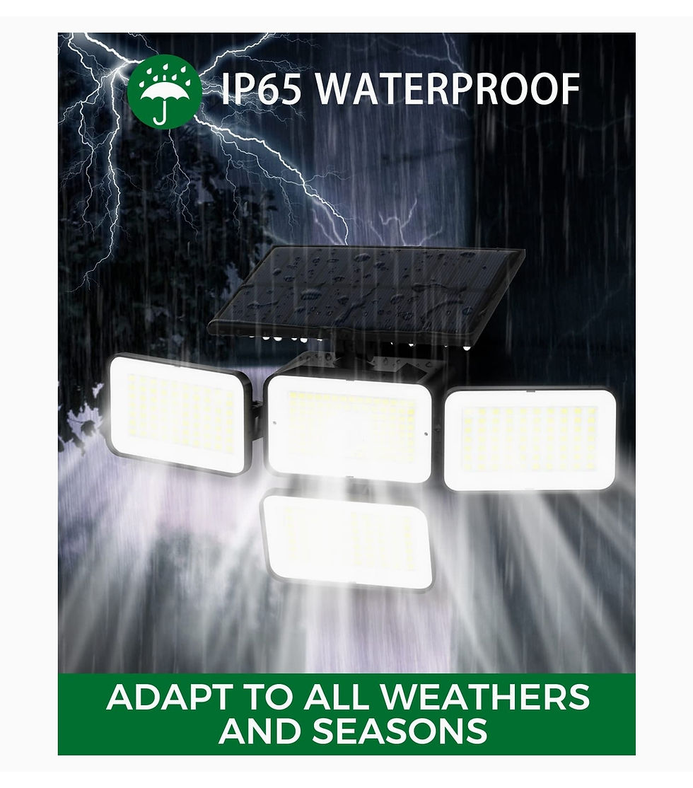 Thumbnail: Lampes Solaires Mokot, 288 LED IP65 Étanche Capteur de Mouvement Lampes Externes