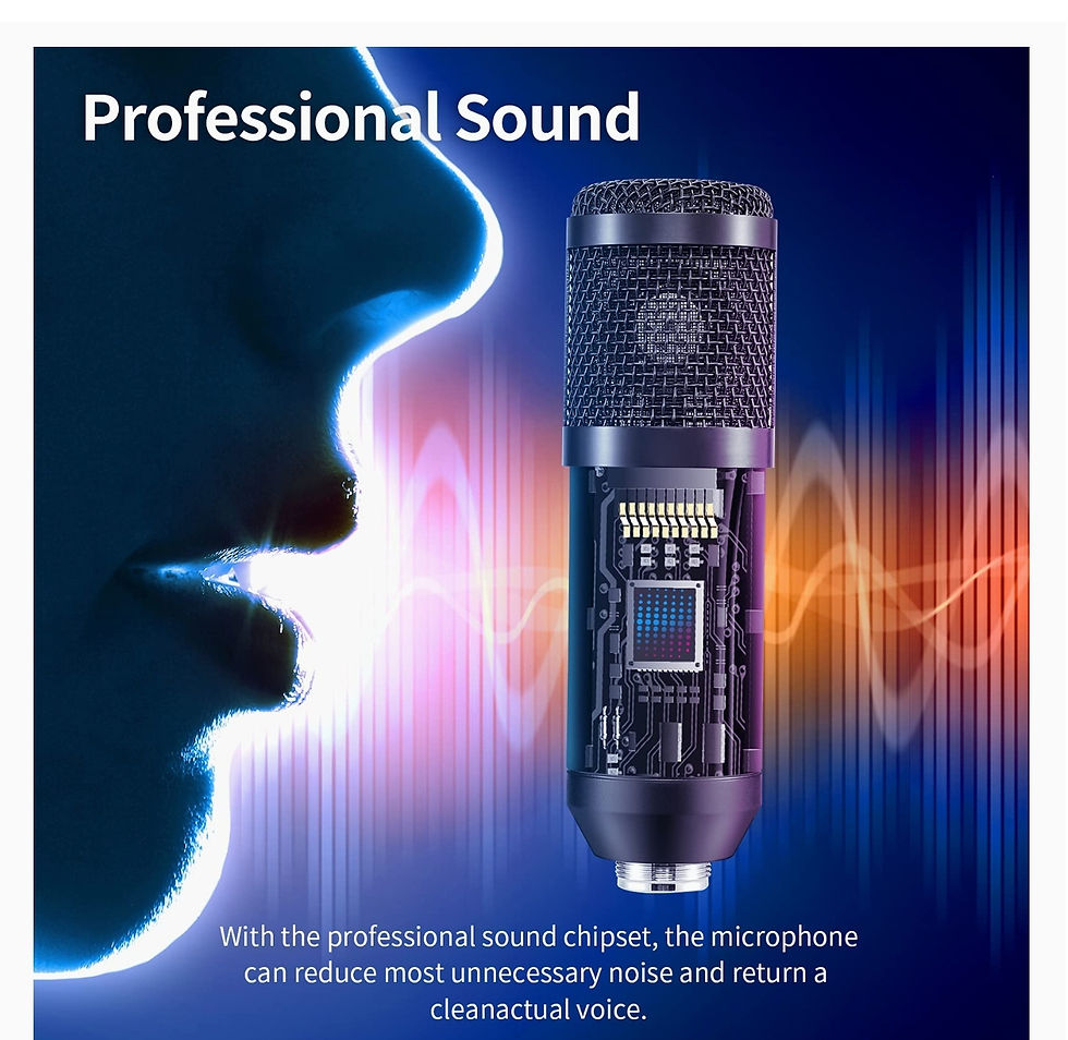 Miniature : Microphone USB de studio pour son professionel, à condensateur 192KHZ/24Bit 