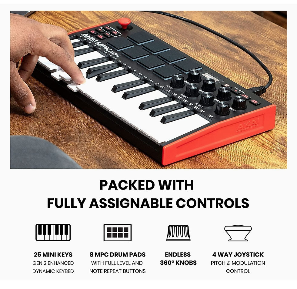 Miniature : AKAI Professional MPK Mini MK3 - Contrôleur de clavier MIDI USB 25 touches 