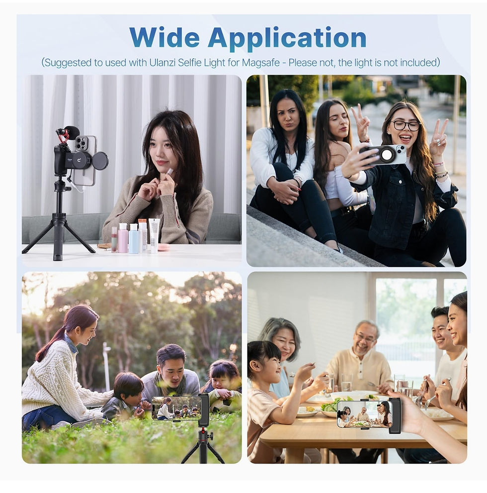 Miniature : ULANZI Support de trépied pour téléphone selfie MA35, 2 en 1 magnétique et clip 
