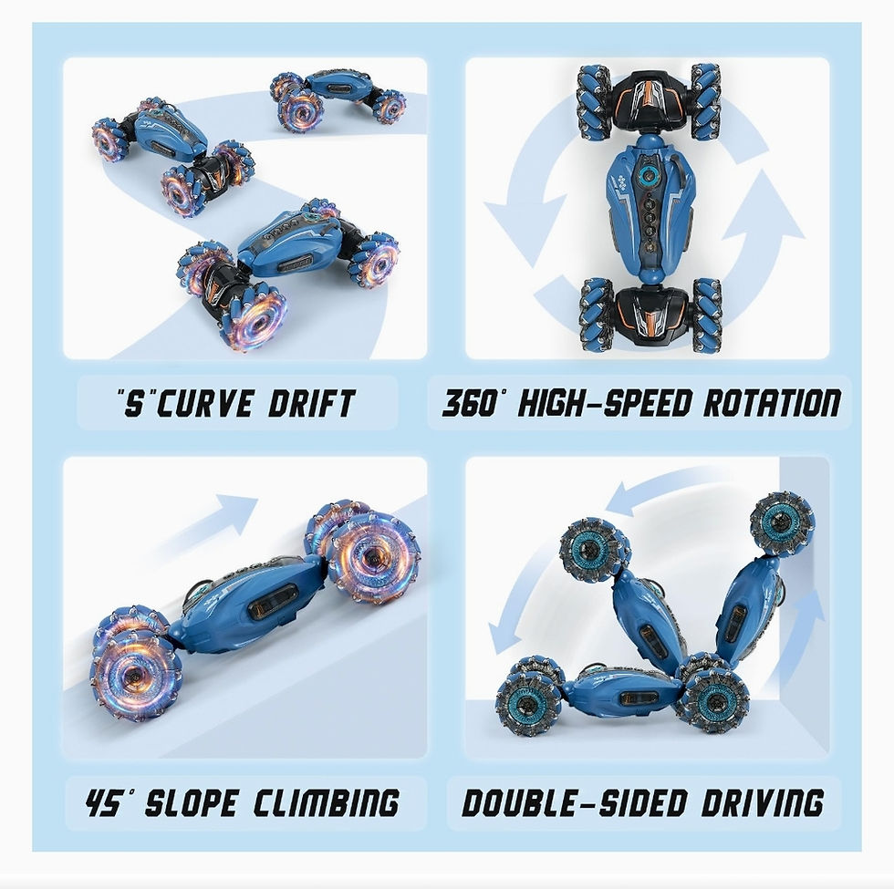 Miniature : Voiture télécommandée, 4 roues motrices, détection de gestes, voiture de cascade