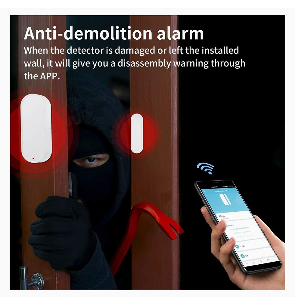 Miniature : Lot de 3 Capteurs de porte et fenêtre intelligent à WiFi et alarme pour sécurité