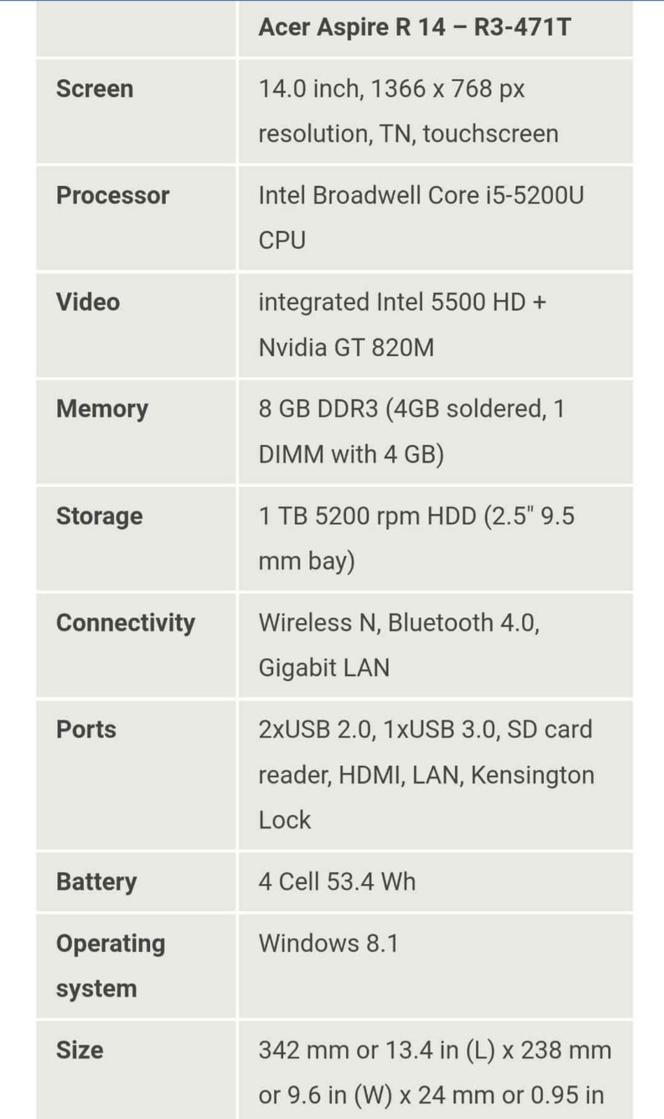 Thumbnail: Aspire 14inch flexible 360 ° -Touch screen, core i3, 4 GB RAM 500 GB HDD