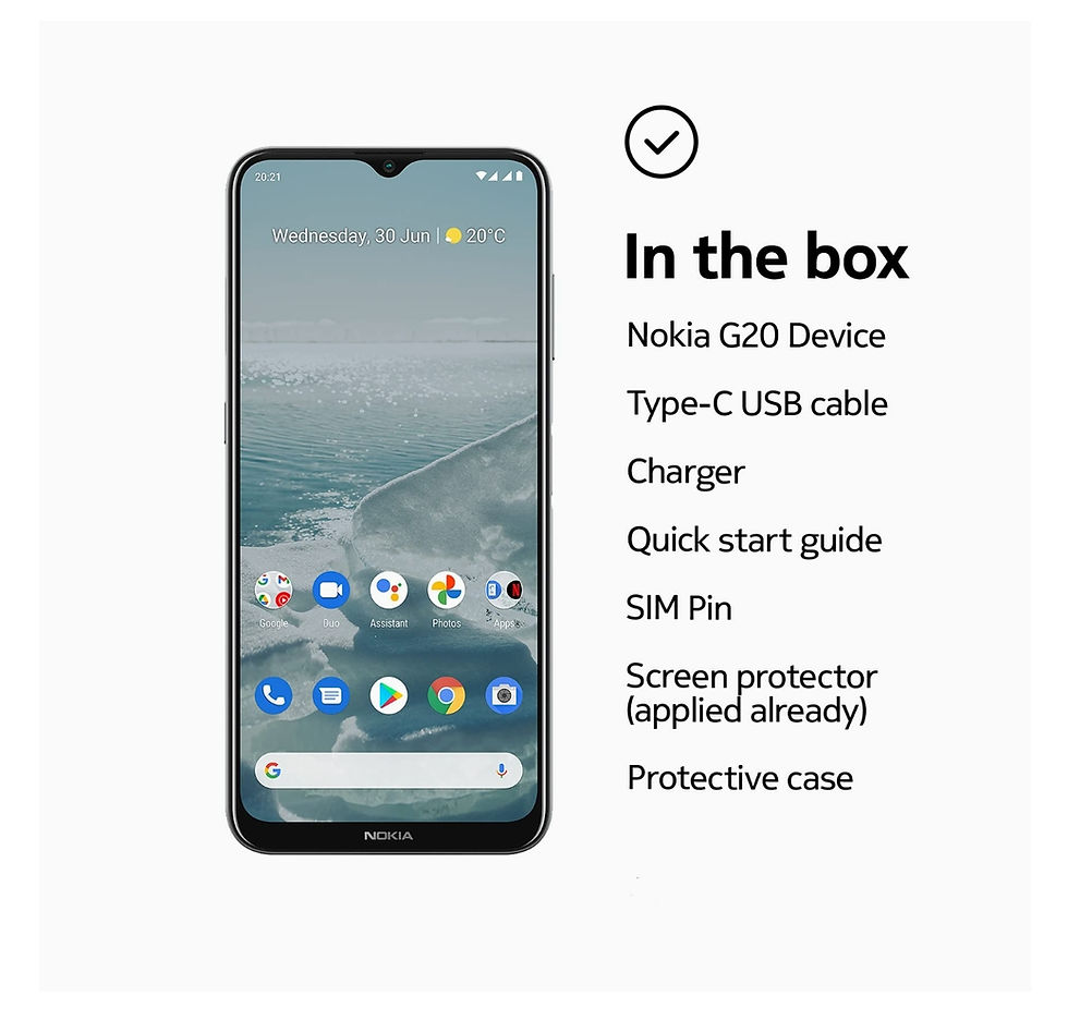 Miniature : Nokia G20 (128/Ram 4GB) batterie 3jr| Double SIM 6.52Pouce,4 Caméra de 48Mpx 