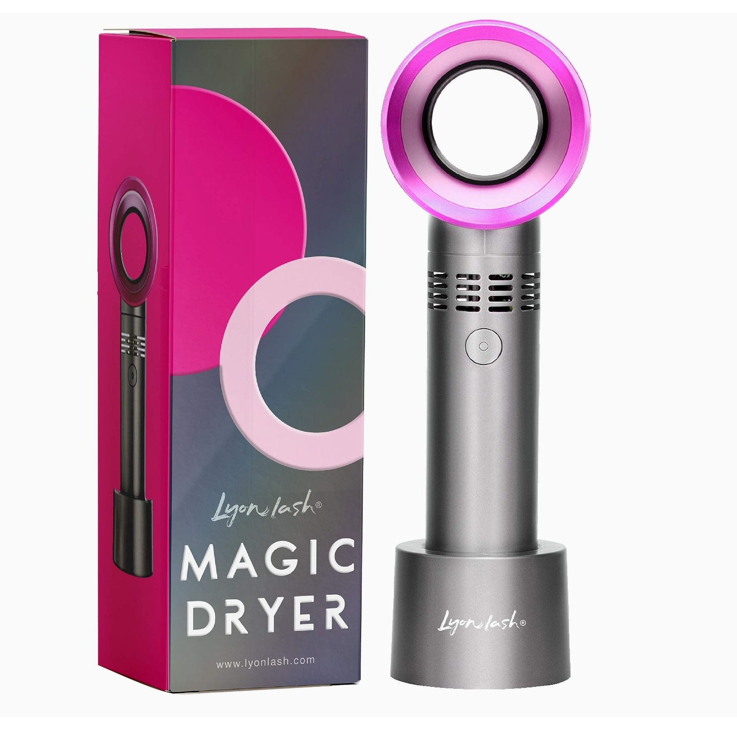 Mini ventilateur portable Lyon Lash rechargeable USB sans lame/souffleur 