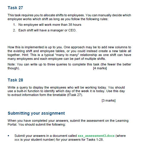 Thumbnail: (Solved)SQL CSE2DCX Database Fundamentals on the Cloud