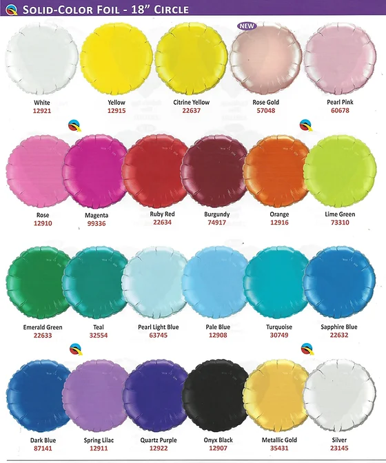 Qualatex Color Chart 2022