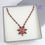 Thumbnail: Large Red and Brown Beaded Flower Necklace