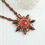 Thumbnail: Large Red and Brown Beaded Flower Necklace