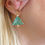 Thumbnail: Green and Gold Christmas Tree Earrings