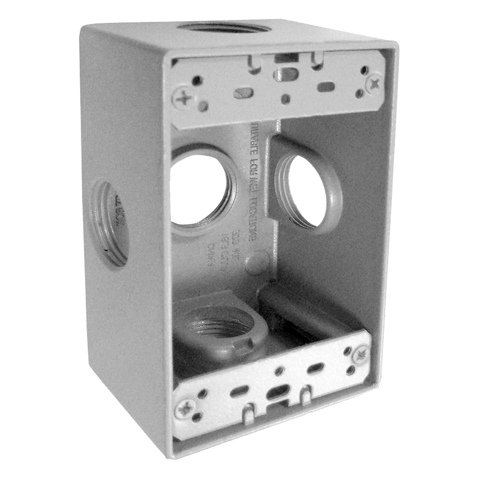 CAJA RECTANGULAR DE ALUMINIO 71 x 116 x 50 5 ORIFICIOS