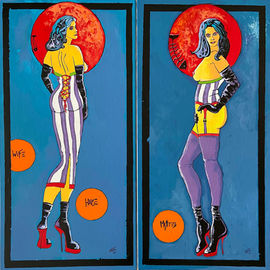 l'Epouse et l'Amante 50x100cm X2