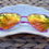 Thumbnail: Mirror Heart Sunnies Wire Frame Heart Shape Sunglasses in Pink Enamel and mirror