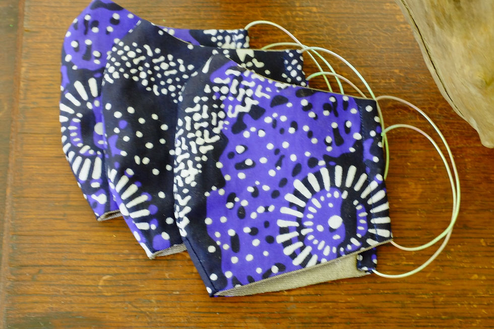 Thumbnail: Tailored Cotton Mask - Blue Stellium 
